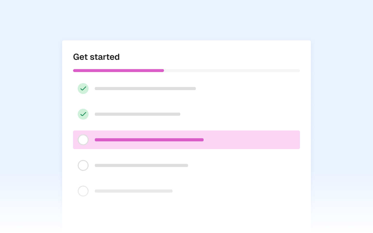 Onboarding checklists